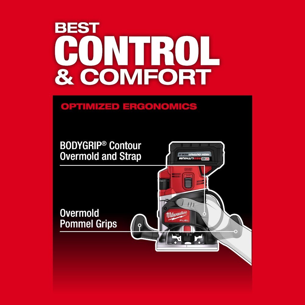 Milwaukee 2838-20 M18 FUEL  1/2" Router - 6